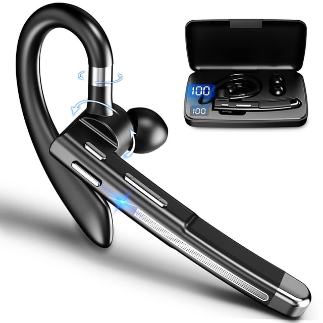 Bluetooth Earpiece, Ergonomic Design For All-Day Comfort, Dual-Mic Noise Cancelling Earpiece, Natural Distortion-Free Sound, Quick Stable Connection For Seamless Pairing, Stylish