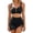 C-Black213, variant on DHFJKG Women's Swimsuits U-Wire Bikini Set High Watst 2 Piece Tummy Control Bathing Suit Drawstring Swim Skirts Bottoms Solid Color Trendy Beachwear