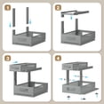 thumbnail image 5 of 1 Pack Under Sink Organizer With Next-Gen Ball-Bearing Slides,2-Tier Pull Out Cabinet Storage,Height Adjustable Drawer Shelf for Bathroom,Kitchen,Laundry,Cabinet,Pantry-Gun Gray, 5 of 16