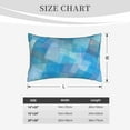 thumbnail image 6 of YFYANG Super Soft Rectangular Plush Cushion Cover (Without Pillow Insert), Mosaic Blue Watercolor Pattern Comfort and Non-Pilling Hidden Zip Bedroom Sofa Pillowcases, 16"x24", 6 of 9