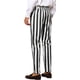 thumbnail image 3 of Pantalones de vestir a rayas INSPIRE CHIC para hombres grandes y altos, con frente plano, tamaño 34, en negro y blanco, 3 of 4