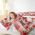 thumbnail image 4 of Homewish Kawaii Gnome Bedding Comforter Set,Valentine Rose Twin Comforter Sets,Classic Geometric Checkered Bedding Set For Adults,Microfiber Bedroom Decor Reversible,2pcs, 4 of 8
