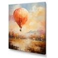thumbnail image 2 of Designart "Abstract Soaring Balloon In Colors III" Hot Air Balloon Canvas Art Print, 2 of 7