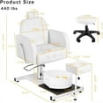 thumbnail image 3 of FAYEAN Adjustable Pedicure Station with Footrest and Stool, 360° Swivel No Plumbing Nail Salon Chair for Manicure Pedicure, 3 of 10