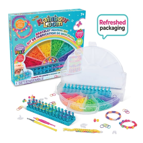 Rainbow Loom Rubber Band Bracelet Making Craft Kit, Ages 7 