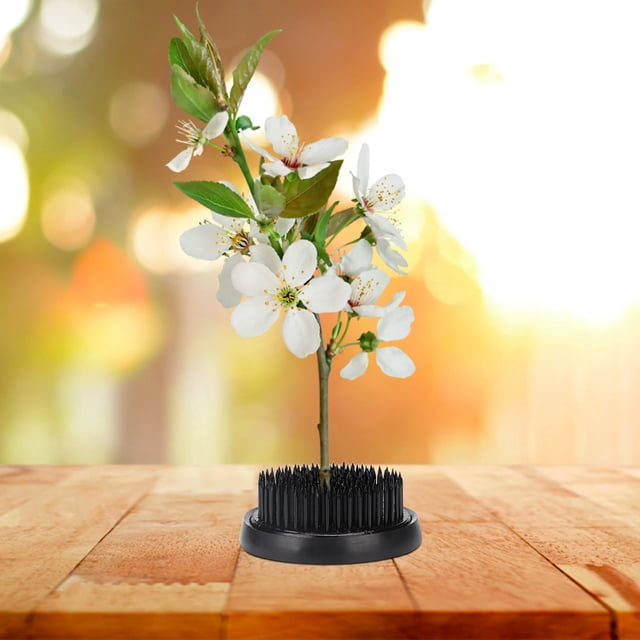 Flower Kenzan,Negro Redondo Ikebana Kenzan Ikebana Kenzan Flor Herramienta de arreglo fijo Eficiencia maximizada
