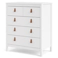 thumbnail image 4 of Pemberly Row Modern 5-Drawer Engineered Wood 2 Types Handles Chest in White, 4 of 17