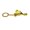 Gold-color, variant on Cowboy Style Alloy Keyring Charm Spur Design Compact Travel Essential Accessory