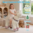 thumbnail image 6 of Akaber Ride on Alpaca for Kids, Riding Horse Toy for Age 4-9, 36.6'' H Ride on Horse, Max Load 165LBS, 6 of 9