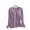 Purple, variant on Women's Long Sleeve Sleep T Shirt Basic Layer Stretchy Shirts Neck Pajama Top