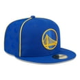 thumbnail image 3 of Men's New Era Royal Golden State Warriors Piped & Flocked 59Fifty Fitted Hat, 3 of 6