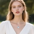 thumbnail image 2 of Fox Necklace for Women 925 Sterling Silver Butterfly Moonstone Pendant Necklaces Fox Jewelry Gifts for Teens, 2 of 5