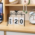 thumbnail image 1 of Calendrier de Table Réutilisable, Décoration de Bureau en Fer, Ornements Réutilisables, 1 of 6