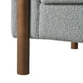 thumbnail image 4 of Oversized Accent Chair,Mid Century Modern Armchair with Wood Legs Living Room Side Chair Upholstered Single Sofa Chair for Living Room,Dining Room,Grey, 4 of 7