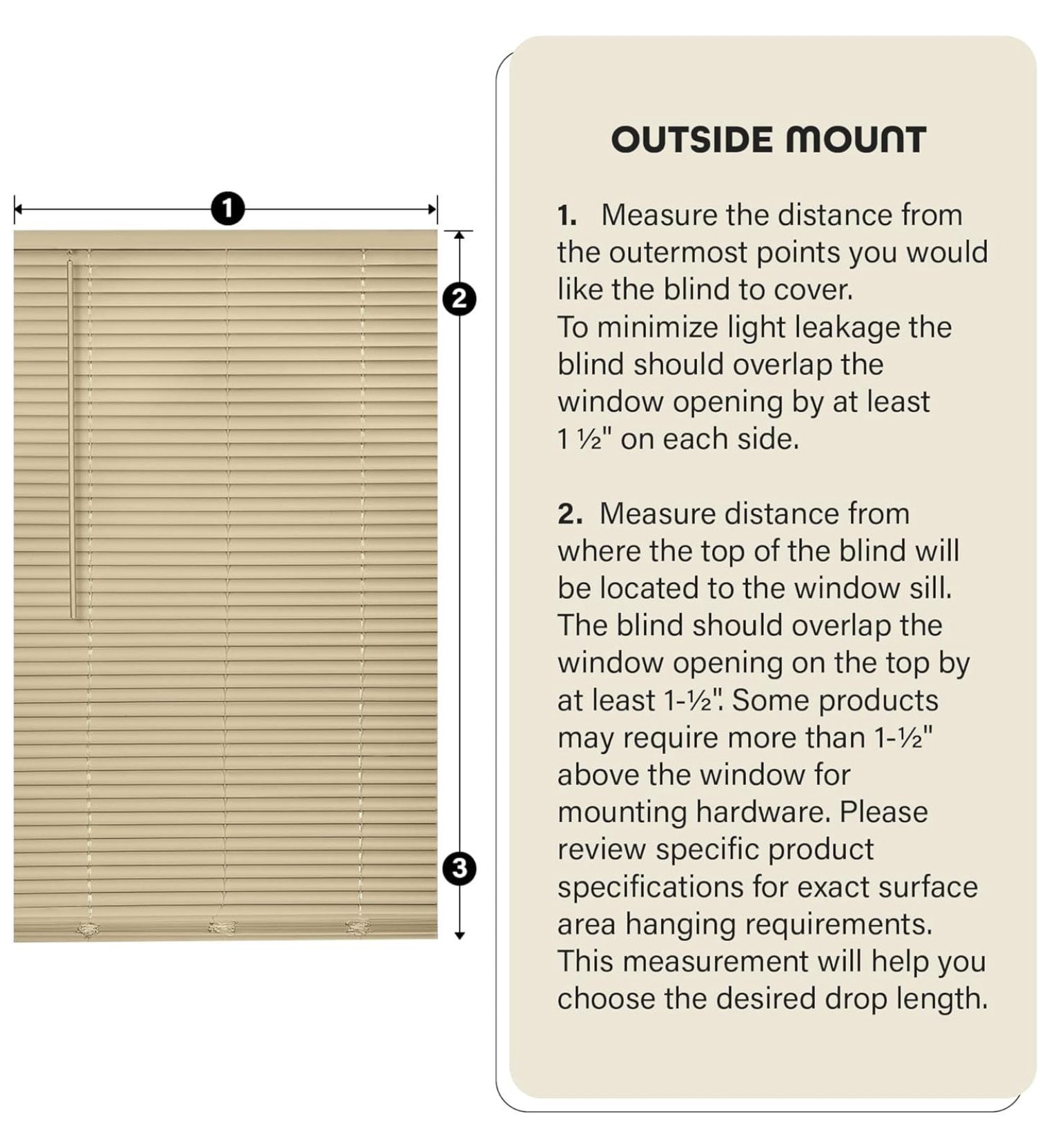 Achim Home Furnishing Window Blinds: GII Cordless Deluxe Sundown Room Darkening Mini Blinds (Latte, 34" x 64")