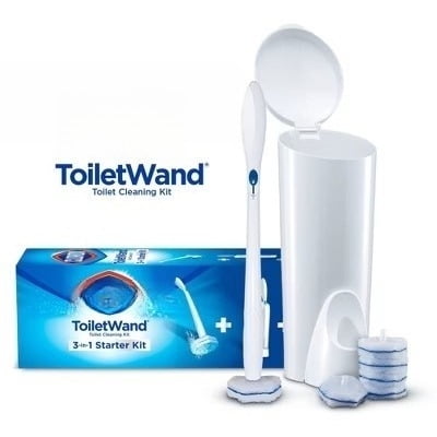 Clorox ToiletWand Disposable Toilet Cleaning System - ToiletWand Storage Caddy and 6 Refill Heads