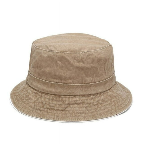 COCOpeaunt New Women Panama Retro Denim Washed Bucket Hat Cotton Foldable Fisherman Cap Men Outdoor Sunscreen Fishing Hunting Hat Beach Cap