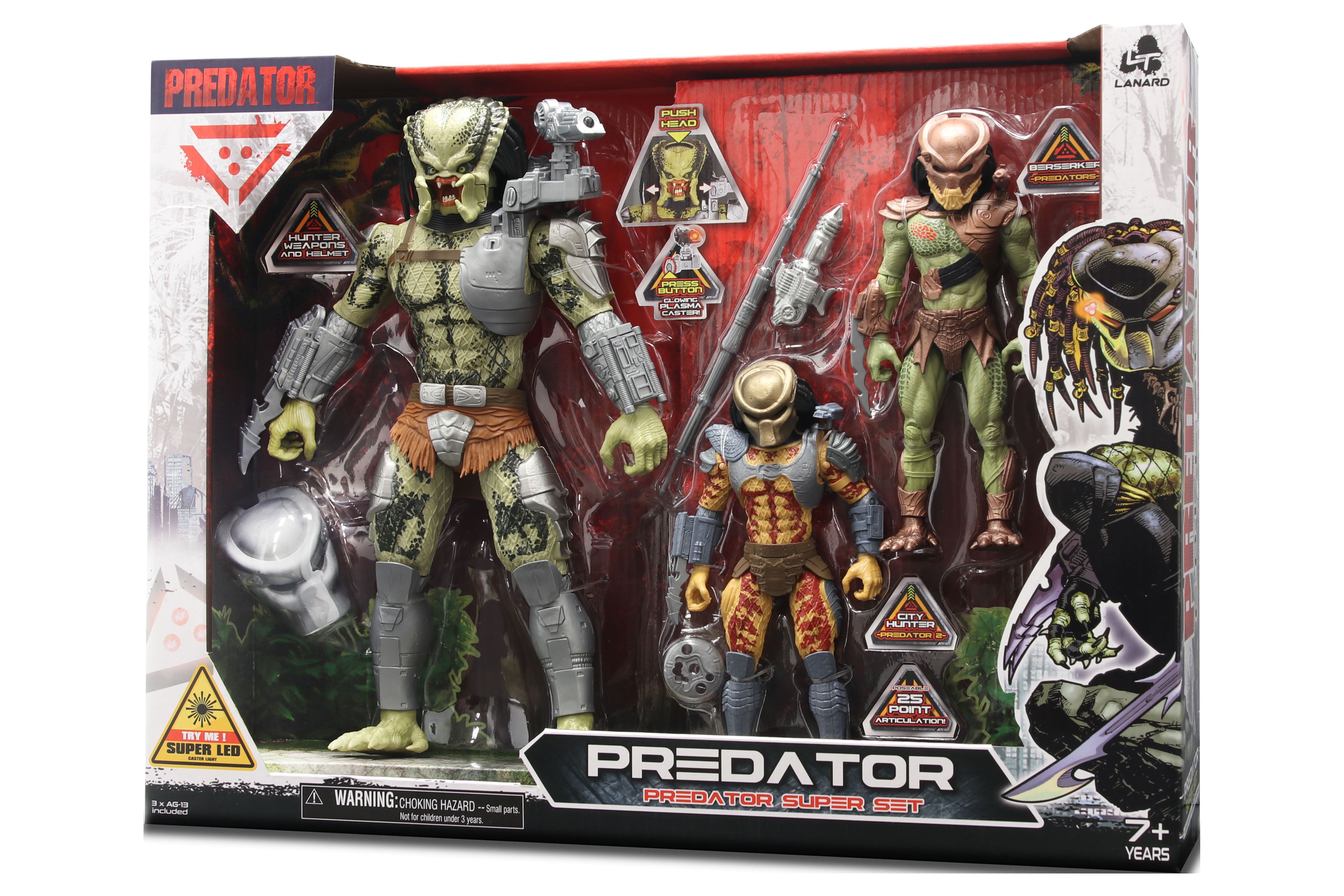 Predator Action Figure Super Set - 12" Jungle Hunter, 7" City Hunter, 7" Berserker - image 2 of 7