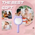 thumbnail image 6 of RAGUPEL Hand Mirrors with Handle,Compact Round Mirror 8.3"*4.5"*0.8" Handheld Mirror,Cartoon Bear Shape Hand Mirrors with Handle,Purple, 6 of 7