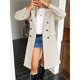 thumbnail image 4 of Abrigo de Invierno de Mezcla de Lana con Cuello de Solapa con Muesca y Doble Botonadura para Mujer. Albaricoque S, 4 of 5