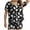 Black, variant on Women's Two Piece Outfits for Women Short Sleeve V Neck Shorts Set