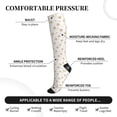 thumbnail image 3 of Lsque Gold Snowflake Stripes Pattern Sport Compression Socks for Men & Women 15-20 mmHg Knee High Nurse Pregnant Running Medical and Travel Athletic, 3 of 6