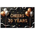 thumbnail image 3 of LUUFILx Cheers 30 Years Anniversary Backdrop Birthday Party Celebration Banner Decorations Event Supplies Balloon Props Photography Background, 3 of 8