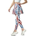 thumbnail image 2 of COEQINE Breathable Yoga Skirted Legging for Women with Pockets Fashion High Waist Comfy Tennis Leggings with Skirts Star and Red Blue Zebra Print Golf Skort Pants, 3XL, 2 of 7