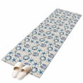 thumbnail image 2 of Blue Starfish Washable Runner Rugs 2'x6', Flip Flops Swim Circle Pearl Linen Texture Low Pile Throw Entryway Rug Non-Slip Sturdy Edge Binding Carpet for Indoor Bedside Entrance Bedside, 2 of 9