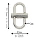 thumbnail image 3 of Hebilla de metal ajustable Clip Cadena Correa Acortador Bolso Mujer Longitud Acortar Fácil 6 piezas de plata, 3 of 9