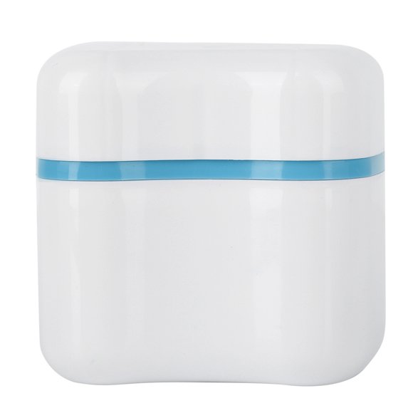 Caja para guardar dentaduras postizas con filtro (azul)