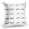 thumbnail image 1 of BOSDECO Taie d'Oreiller Design Mignon Noir Cils Fermés 20x20 Pouces, 1 of 1