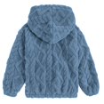 thumbnail image 3 of Kids Hooded Plush Pullover Sweater Soft Textured Fleece Cozy Long Sleeve Warm Winter Outerwear for Boys Girls, 3 of 4