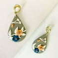 thumbnail image 3 of Polymer Clay Arch Flower Cresent Statement Earrings Morocco Geometric Jewelry, 3 of 6