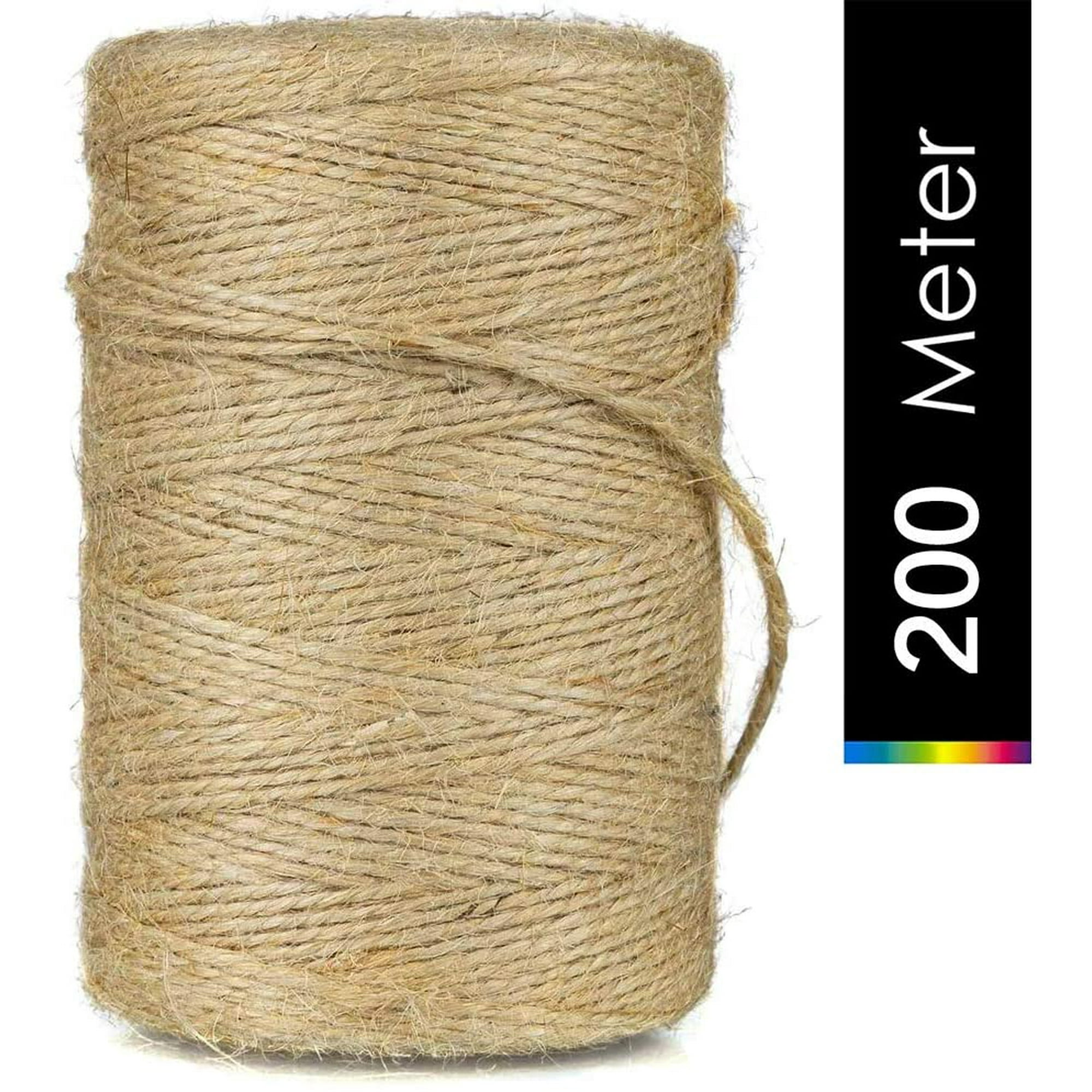 200M Ficelle De Jute, Ficelle De Jardin, Corde De Jute Naturelle,Arts Artisanat Ficelle, Pour Jardinage,décoration,l'emballage Cadeau,arts Créatifs