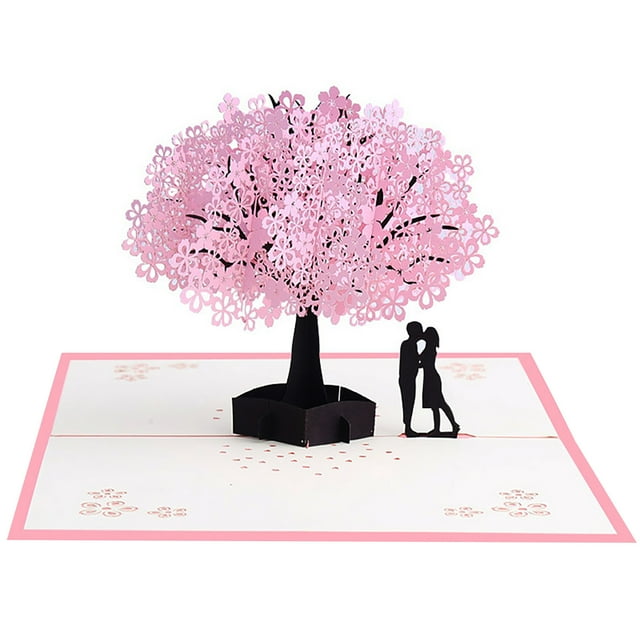 Halloween Decorations Outdoor 3D Stereo Greeting Card Wedding Invitation Card Valentine's Day Rose Flower Card
