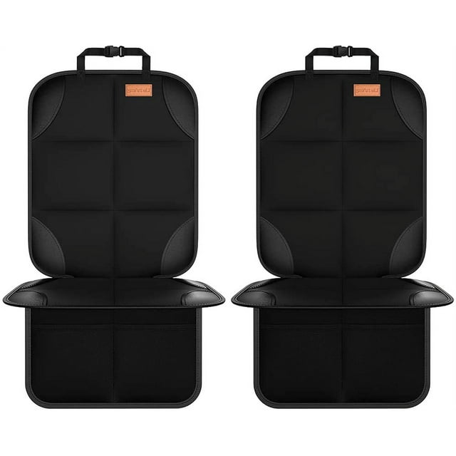 Juego de 2 protectores para asientos de coche, protectores para asientos infantiles, protege la tapicería, compatible con ISOFIX, tamaño universal.