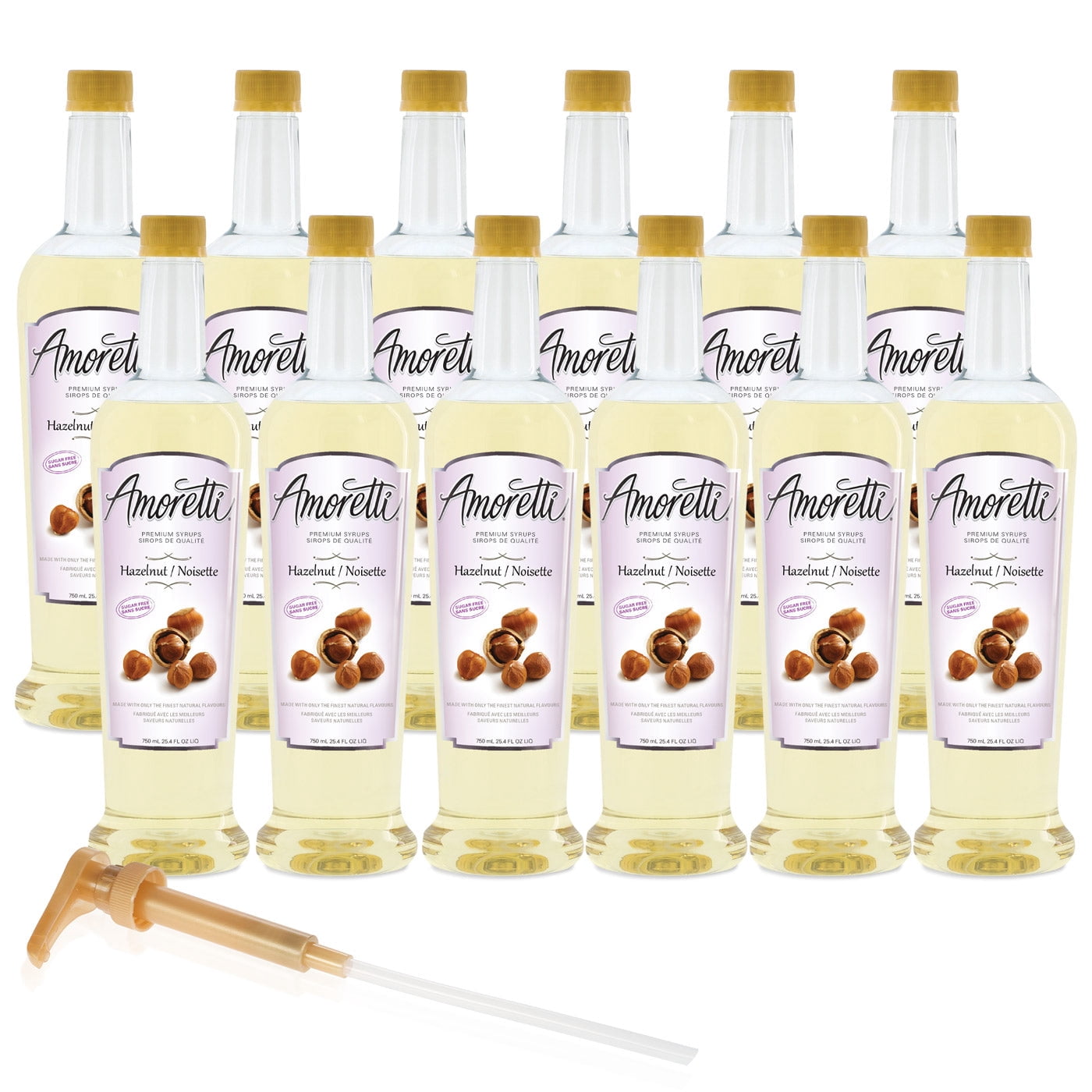 Amoretti Crema Di Amaretto Syrup - 750ml Bottle With Pump, 94 Servings, For Coffee & Cocktails - View #3