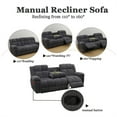 thumbnail image 5 of Aukfa 3-Piece Recliner Sofa Set - 89" 3 Seat Recliner w/ Flip Backrest Cupholder, Home Theater Seating, Gray, 5 of 9