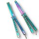 thumbnail image 3 of Cuchillo de mariposa, cuchillo plegable de metal de acero, herramienta de cuchillo de entrenamiento, peine de color desvergonzado Kuyhfg Bienvenido a Kuyhfg, 3 of 3