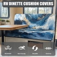 thumbnail image 4 of FORUDESIGNS Blue Marble Print 2 Pcs RV Dinette Cushion Covers Non-Slip Camper Seat Covers Dinette Booth Stretch Sofa Furniture Protector Sofa Slipover for Travel Trailer Couch, 4 of 7