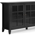 thumbnail image 4 of Pemberly Row Solid Wood 62 " Transitional Storage Cabinet in Black, 4 of 8