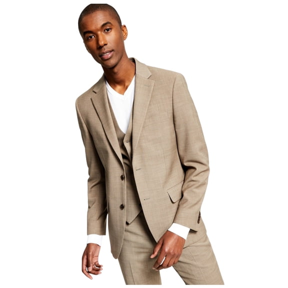 Tommy Hilfiger Mens Modern fit Suit Jacket Blazer 40 S Beige Solid Stretch