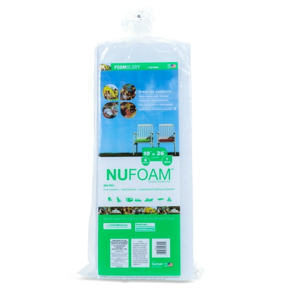 Poly-Fil® Nufoam™ Pad By Fairfield™, 10" X 26" X 1" - 6Pc