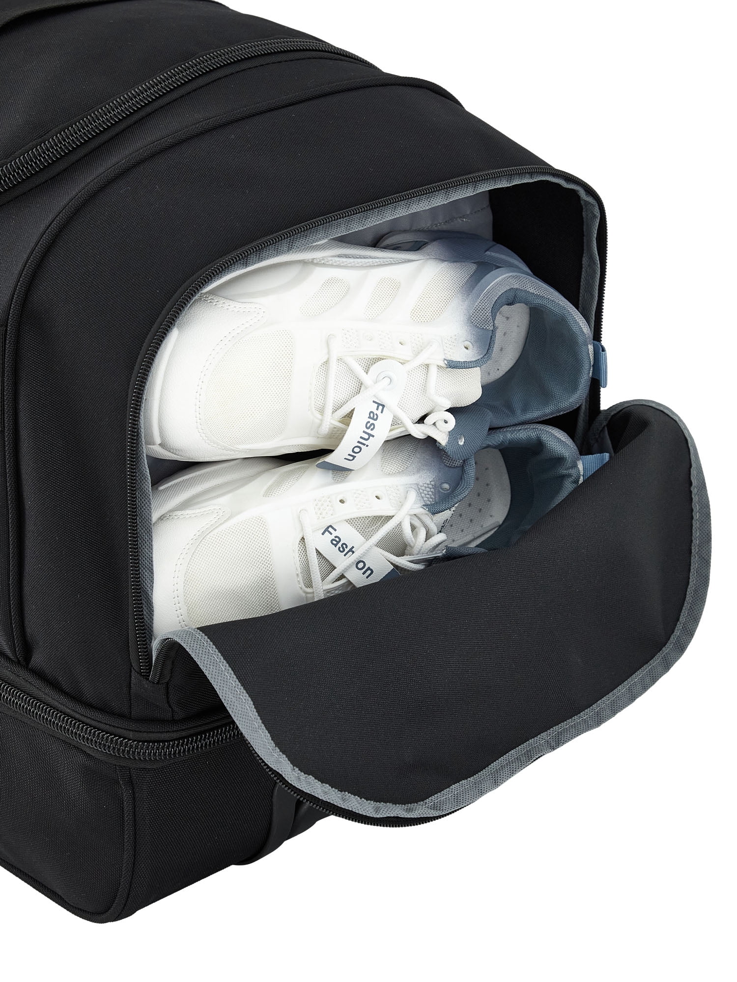 Protege Everyday Journey Large 30-inch Drop-Bottom Rolling Duffel, Black