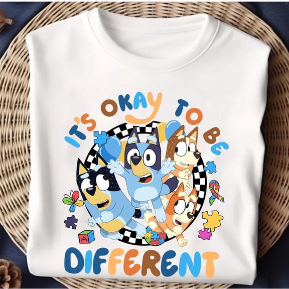 Bluey Autism Awareness T-shirt, It's Okey To Be Different Shirt