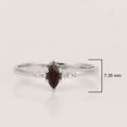 thumbnail image 5 of 6x3mm Marquise Shape Garnet Gemstone 925 Sterling Silver Solitaire Side Accents Women Gift Ring, 5 of 7