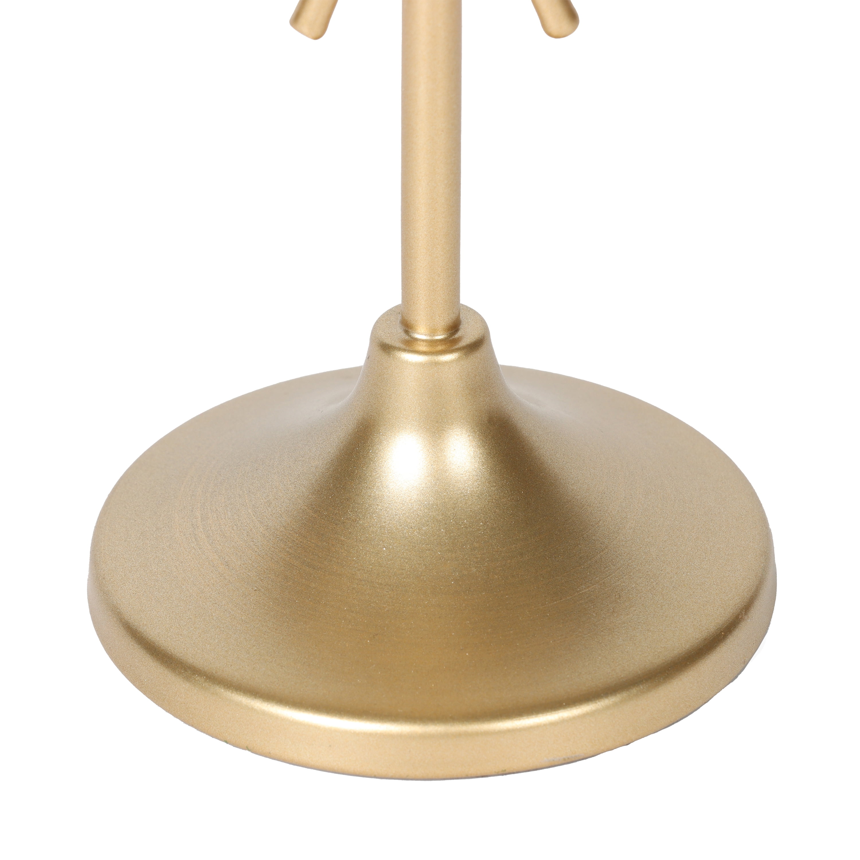 Home Decor Collection Sterling & Noble Home Gold Metal 5.91" Indoor Tabletop Taper Candleholder with Bow Accent
