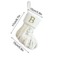 thumbnail image 4 of Boovnll Christmas Stockings with Letters, 10" Personalized Knitted Large White Christmas Stocking Cuff for Holiday, Xmas Tree, Fireplace, Party Decor Ornaments, Christmas Decorations (B), 4 of 6