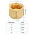 thumbnail image 2 of Uxcell 7/8-14UNF Female Thread 5/8" Brass Flare Cap SAE Flare Fitting 45 Degree Hex Pipe Fitting 3 Pack, 2 of 5